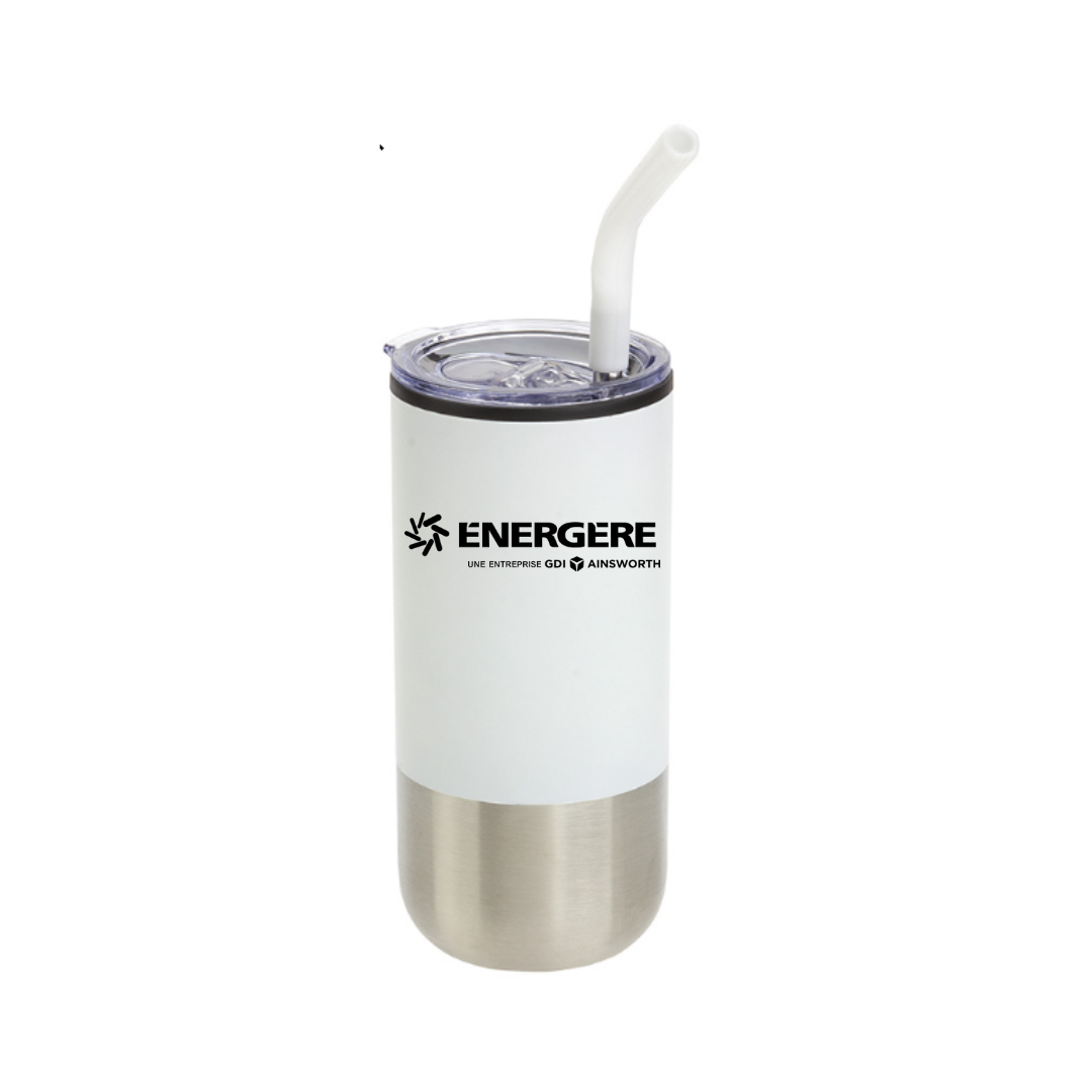 16oz Stainless Tumbler with Straw