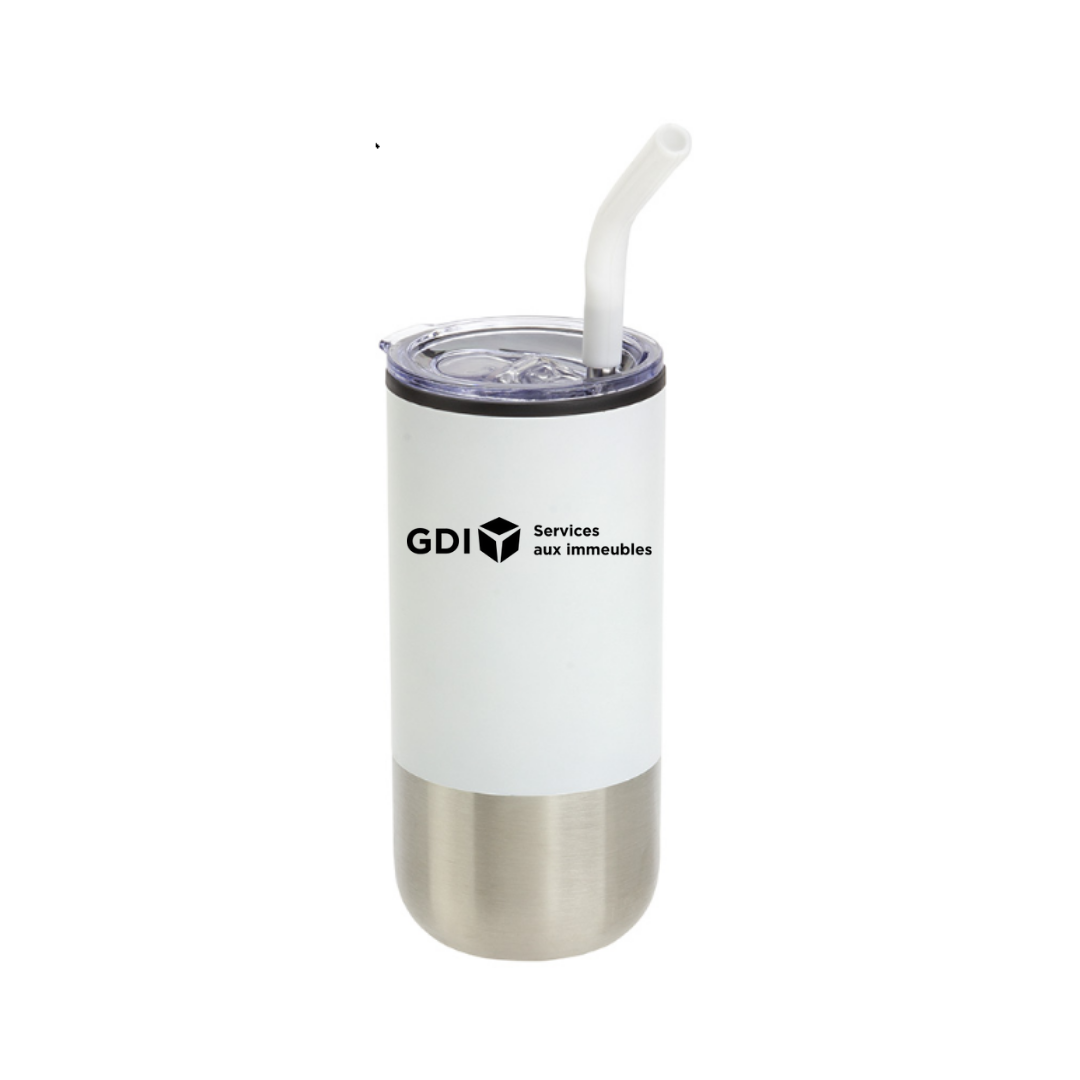16oz Stainless Tumbler with Straw