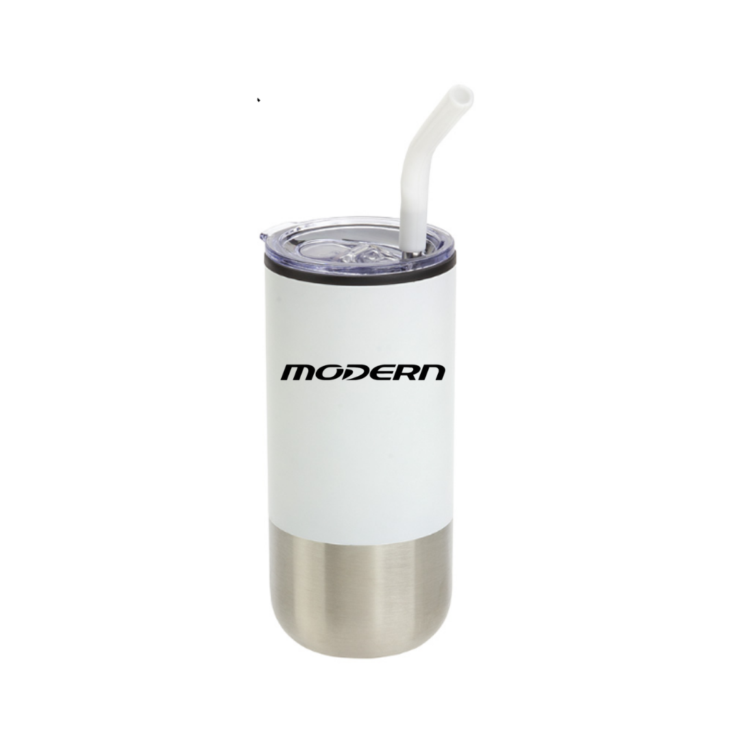 16oz Stainless Tumbler with Straw