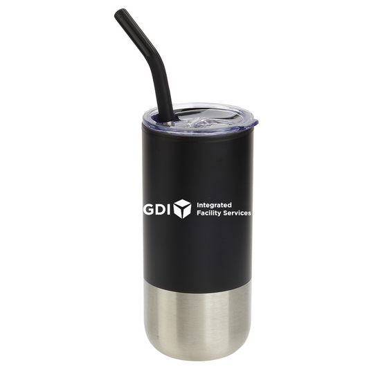 16oz Stainless Tumbler with Straw