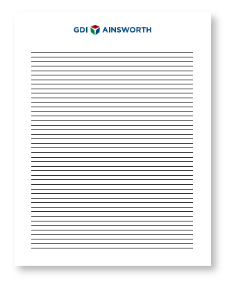 8.5 X 11” Scratch Pad, 50 sheets