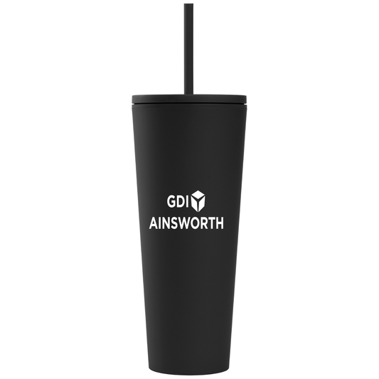24 oz Soft Touch Double Wall Recycled Plastic Tumbler